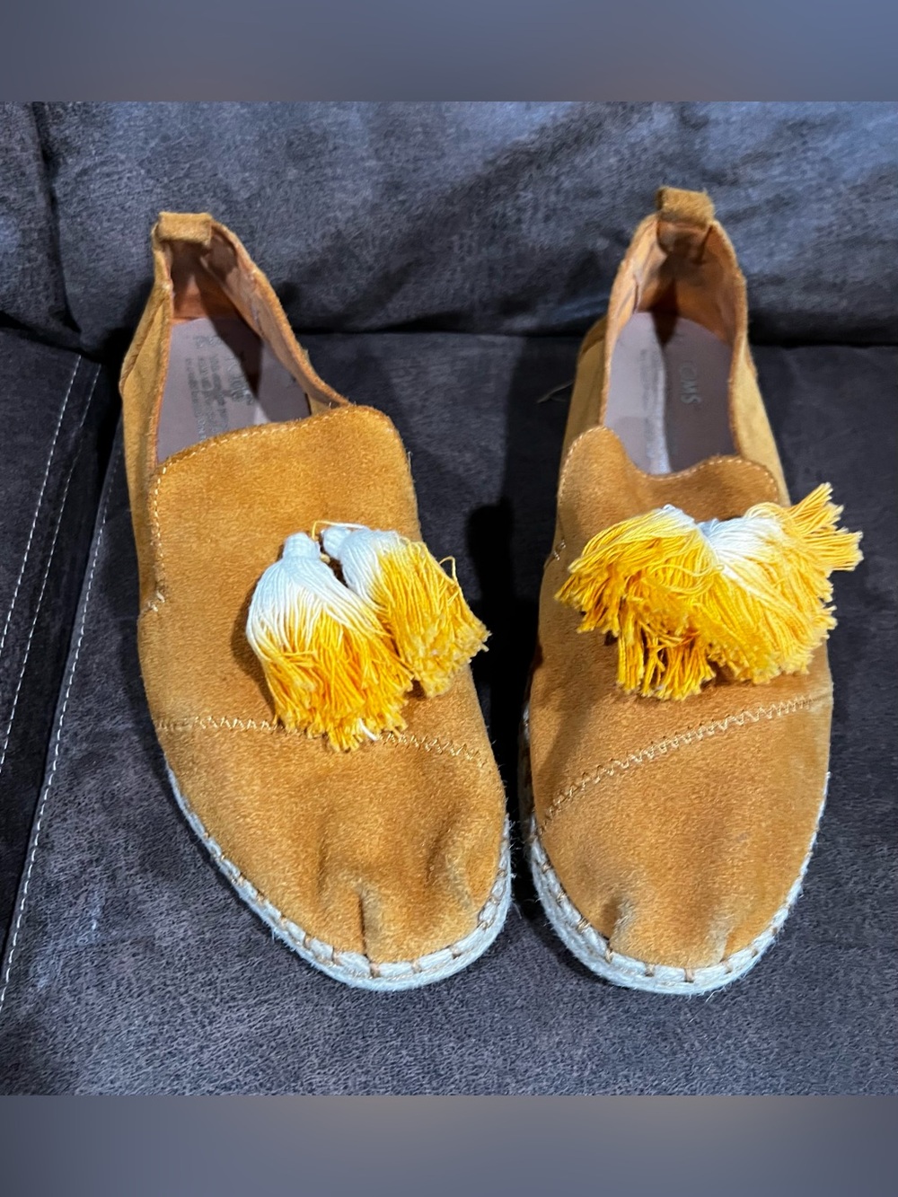 Toms Suede Tassel Flats